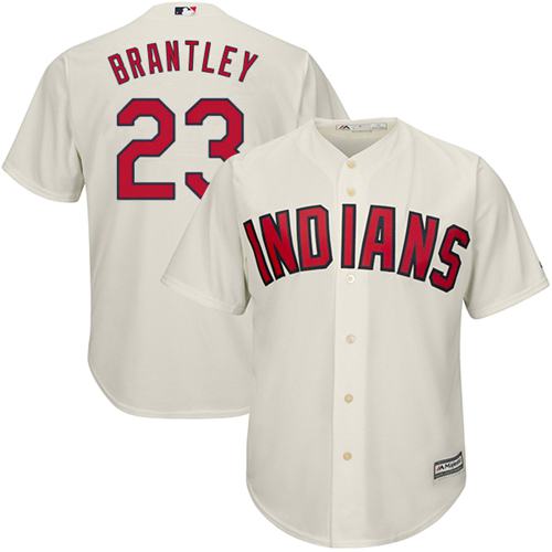 Indians #23 Michael Brantley Cream Alternate Stitched Youth MLB Jersey